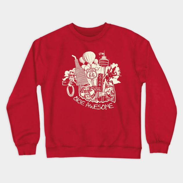 Okie Awesome Crewneck Sweatshirt by ArtistJerryBennett